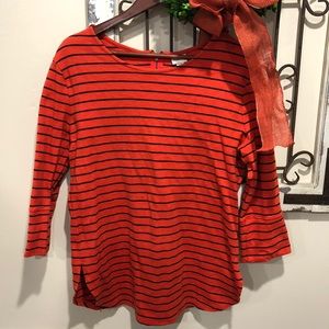 Merona Zipper & Side Split Tunic Top Sz L